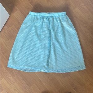 Anthropologie Unique Blue A-Line Skirt Sz S